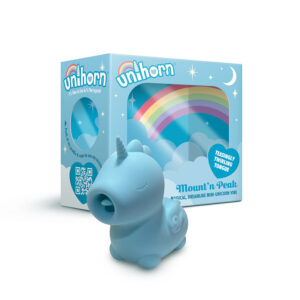Unihorn Mount''n Peak Pointed Flicking Tongue Vibrator Blue