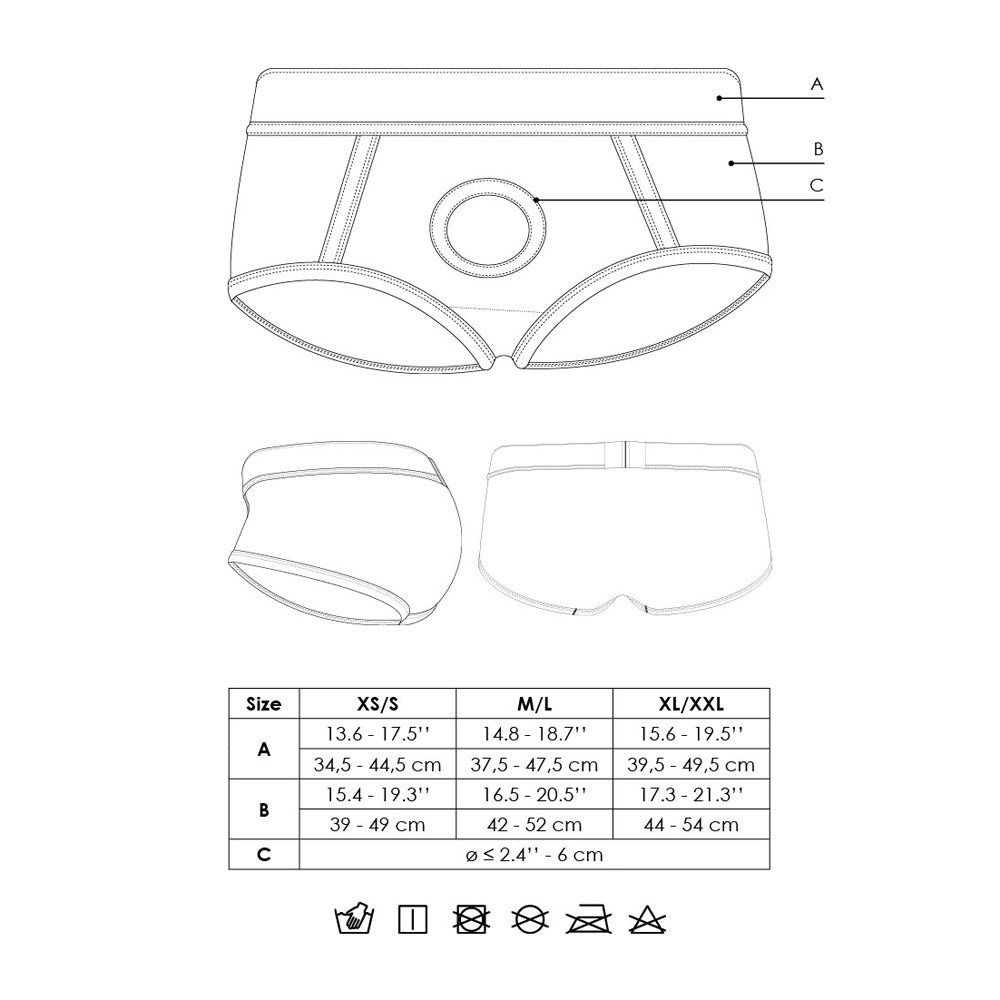Ouch! Vibrating Strap-on Brief Black XS/S - Image 10