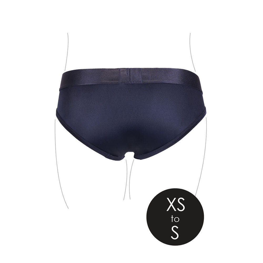 Ouch! Vibrating Strap-on High-cut Brief Black XS/S - Image 6