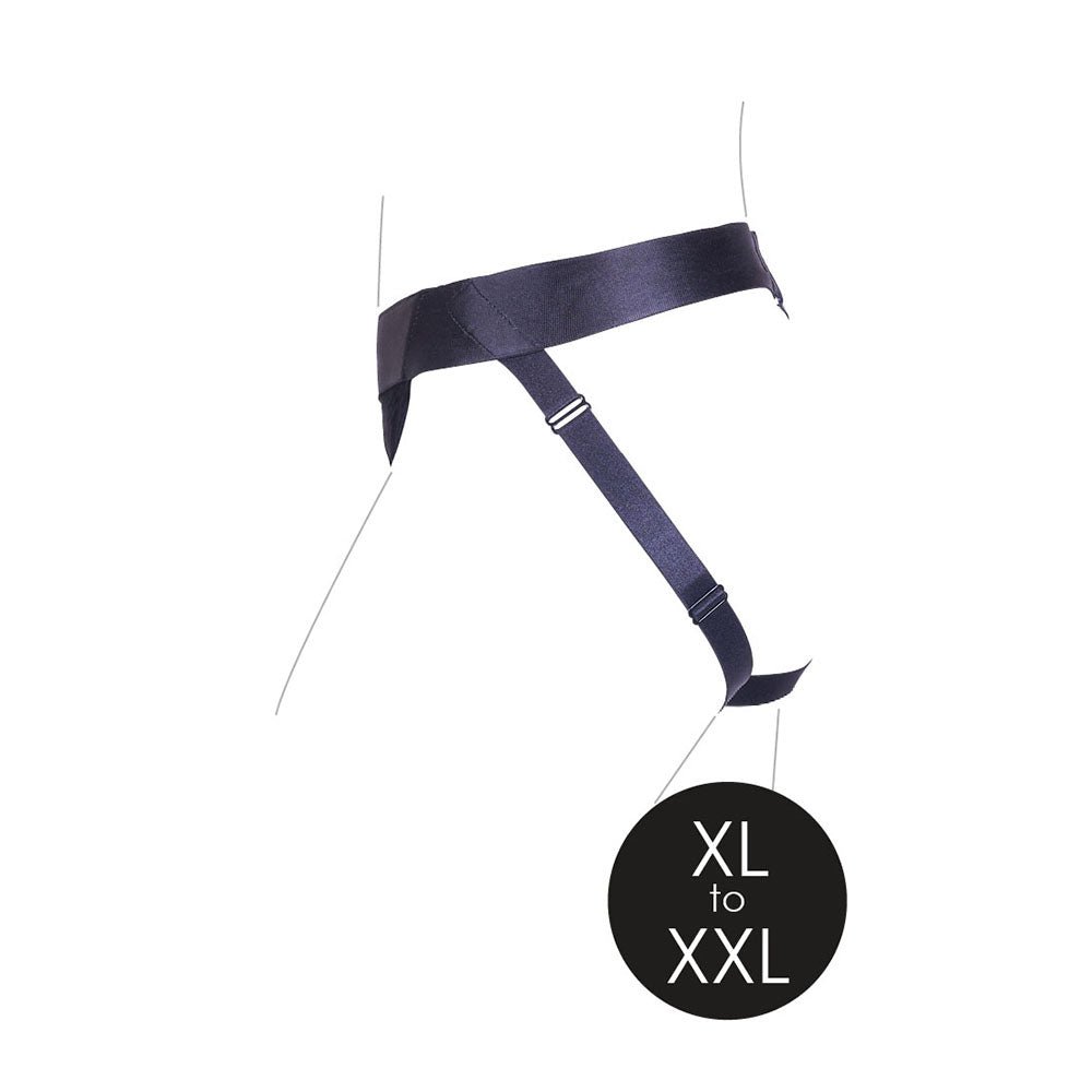 Ouch! Vibrating Strap-on Panty Harness with Open Back Black XL/2XL - Image 7