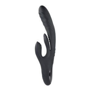 Playboy Rapid Rabbit Rechargeable Silicone Dual Stimulation Vibrator Black - Image 7