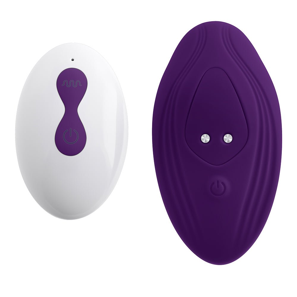 Playboy Our Little Secret Rechargeable Remote Controlled Silicone Underwear Vibrator Acai - Image 2