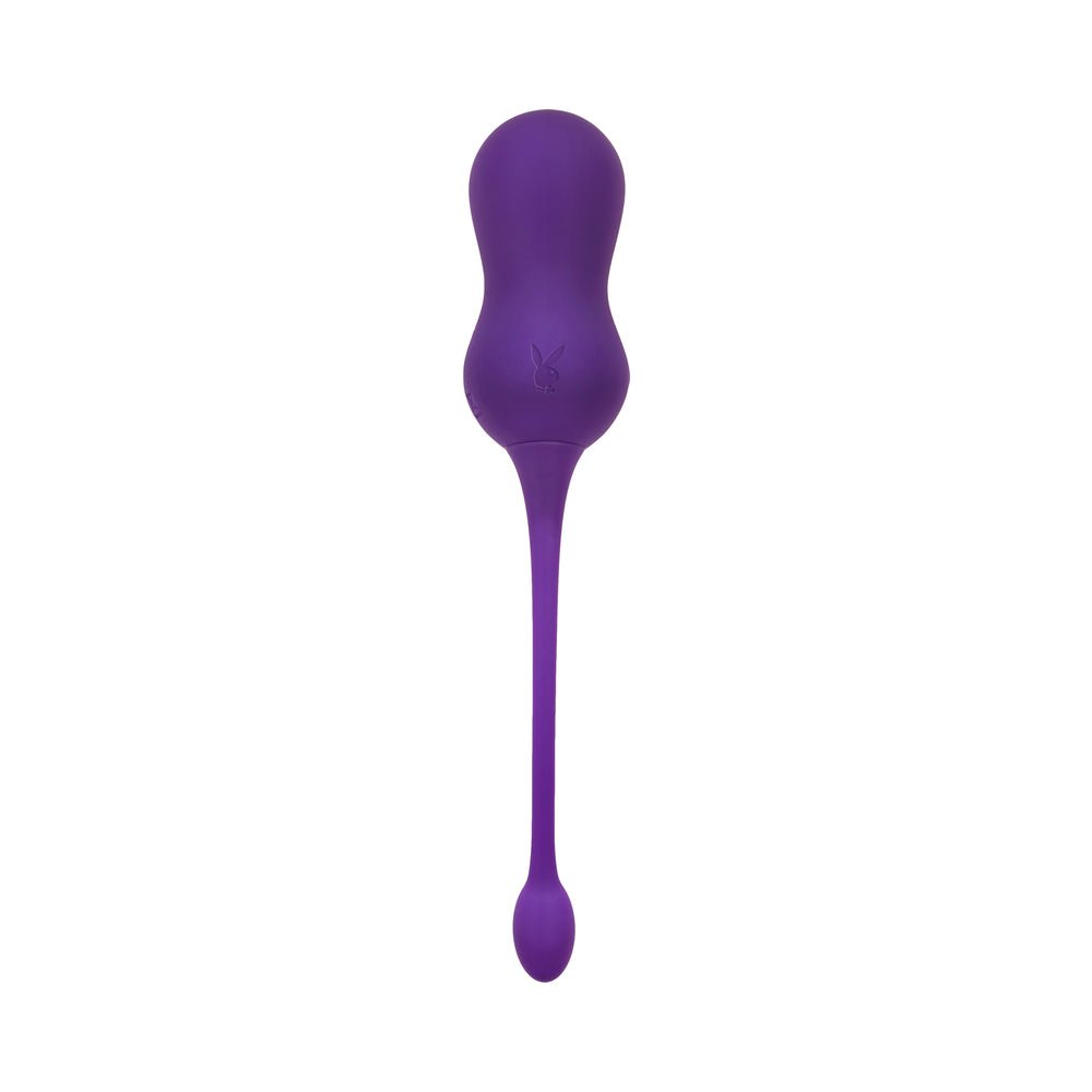Playboy Double Time Rechargeable Remote Controlled Vibrating Silicone Dual Kegel Balls Acai - Image 7