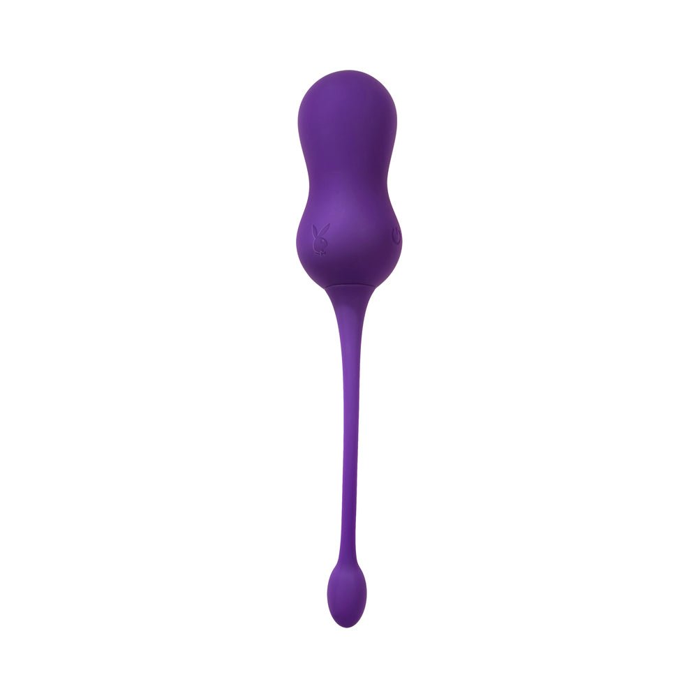 Playboy Double Time Rechargeable Remote Controlled Vibrating Silicone Dual Kegel Balls Acai - Image 8