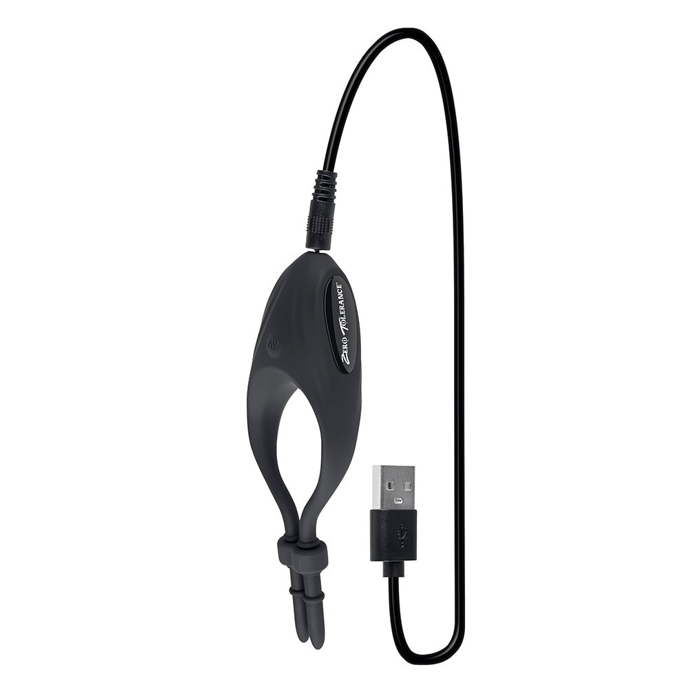 Zero Tolerance Perfect Fit Rechargeable Vibrating Silicone Lasso Cockring Black - Image 6