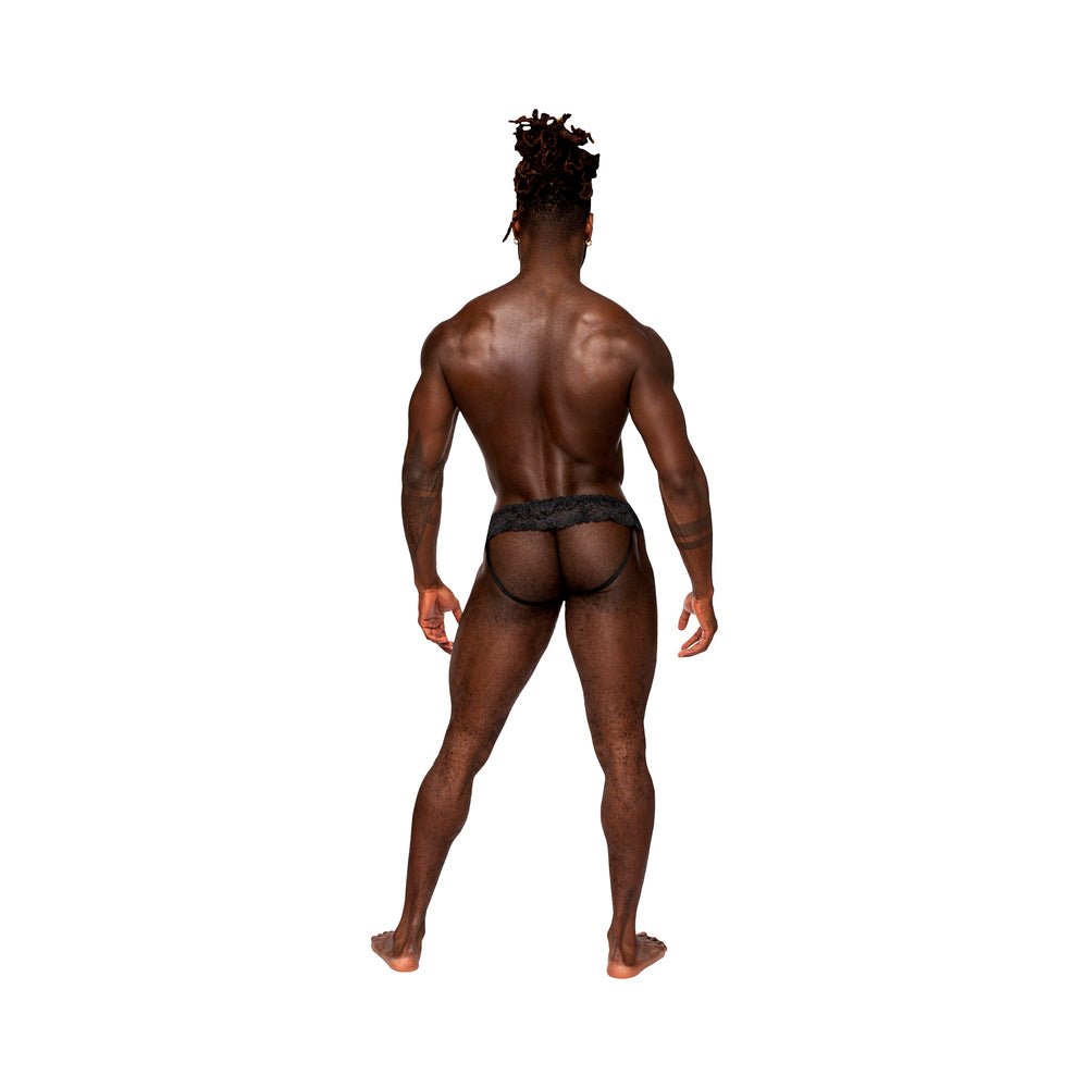 Male Power Sassy Lace Skirt Jock Black L/XL - Image 2