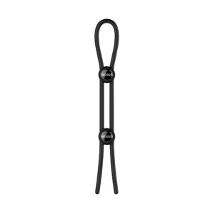 Alternative view of Nexus Forge Adjustable Silicone Cock and Ball Lasso Ring Black