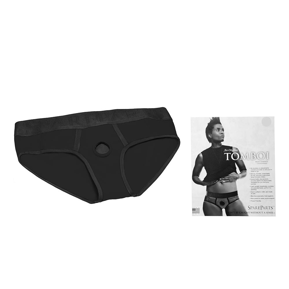SpareParts Tomboi Nylon Briefs Harness Black Size M - Image 7