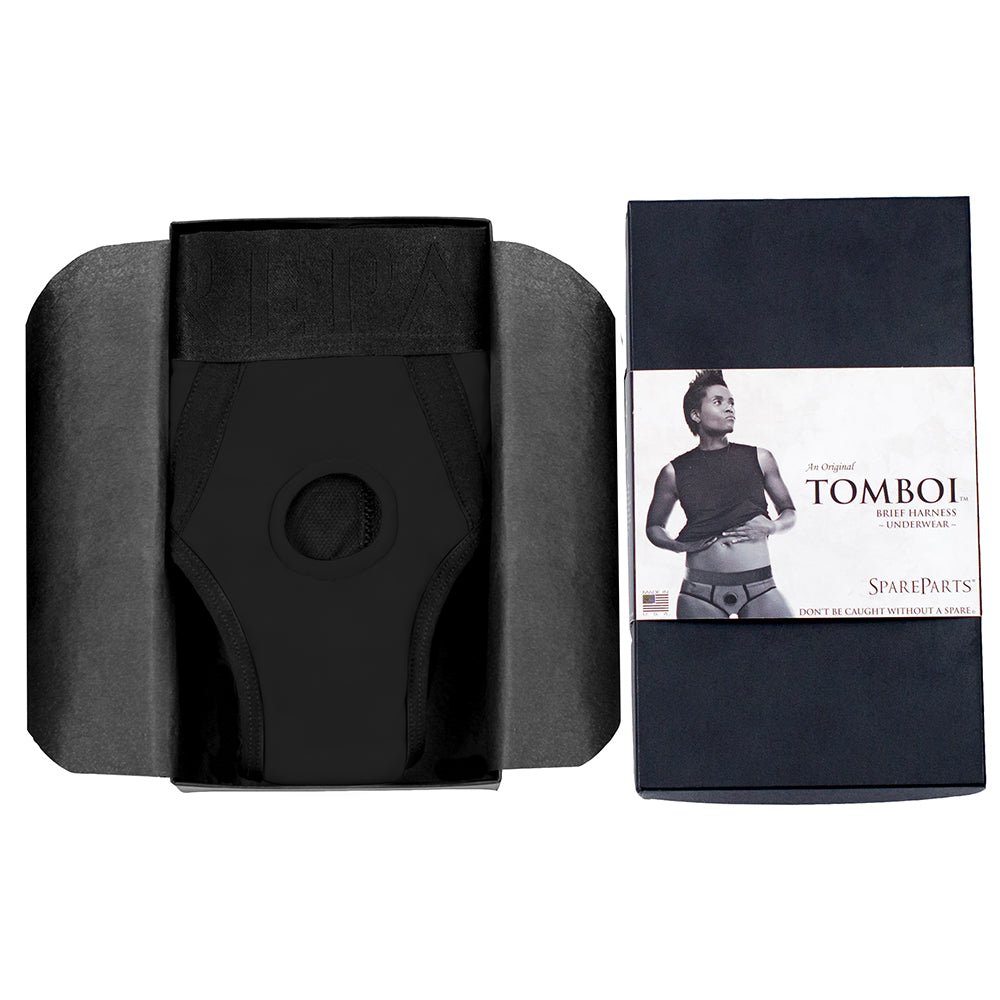 SpareParts Tomboi Nylon Briefs Harness Black Size M - Image 8
