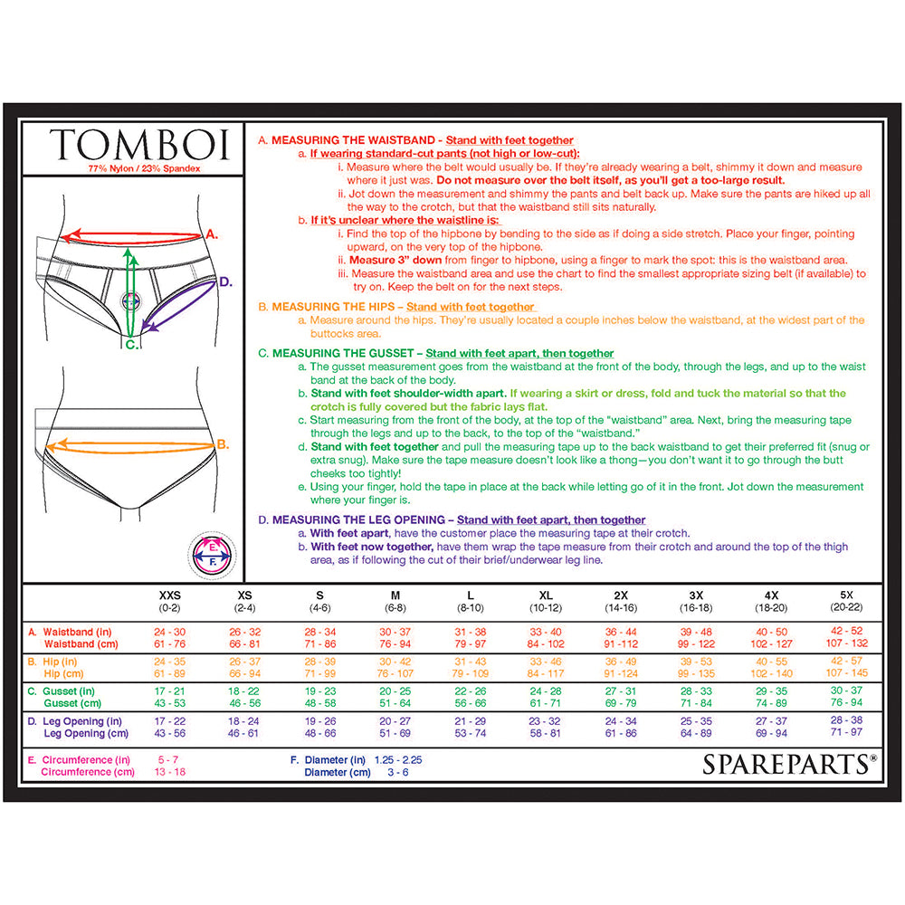SpareParts Tomboi Nylon Briefs Harness Black Size L - Image 9