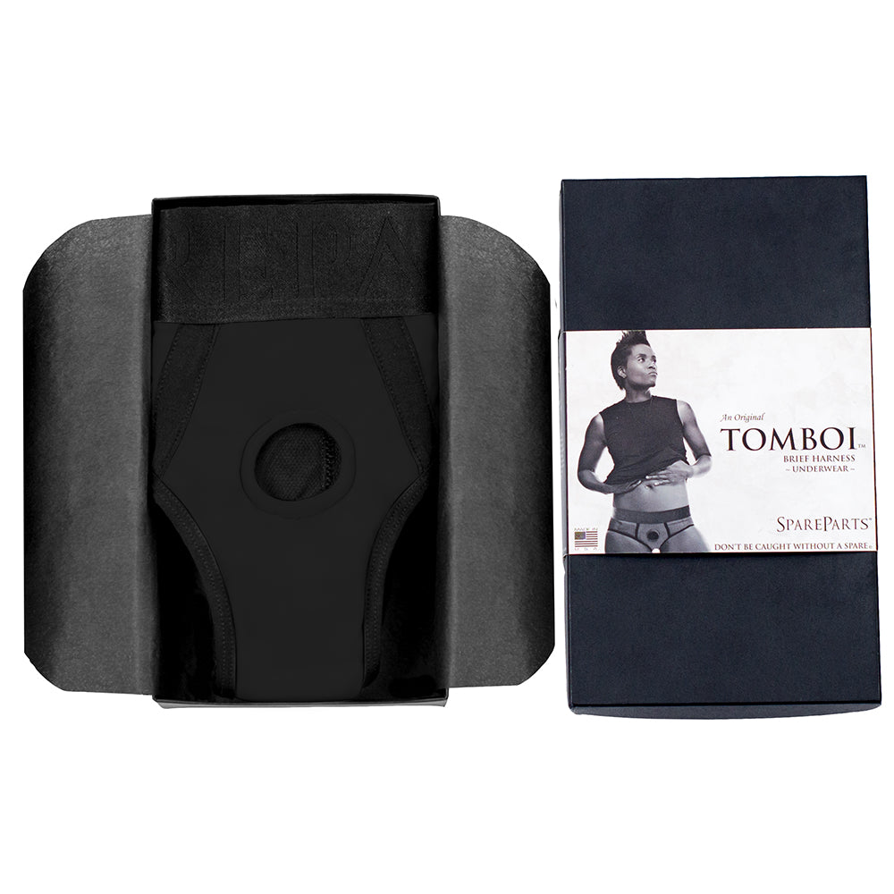 SpareParts Tomboi Nylon Briefs Harness Black Size XL - Image 8