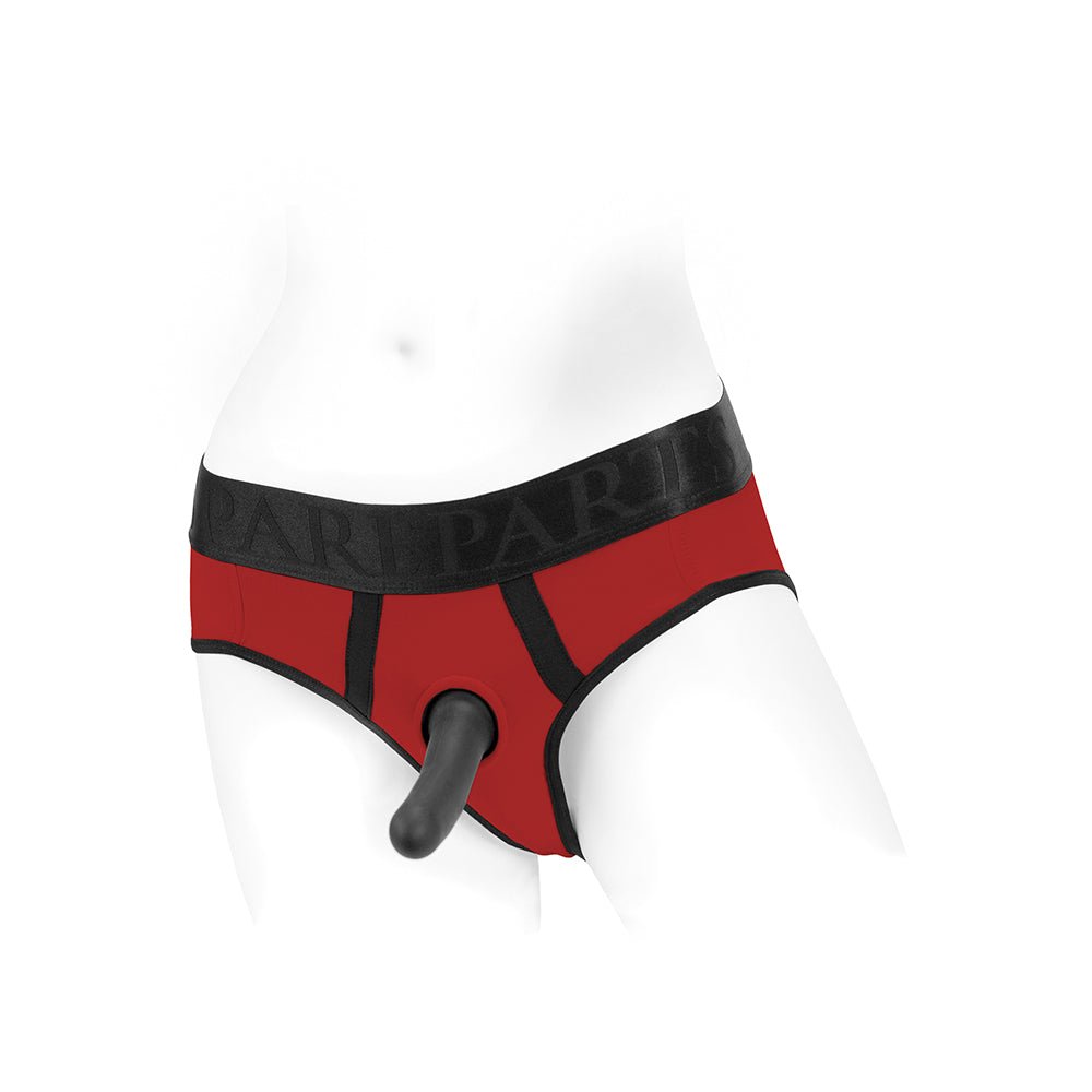 SpareParts Tomboi Nylon Briefs Harness Red/Black Size 2XL - Image 6