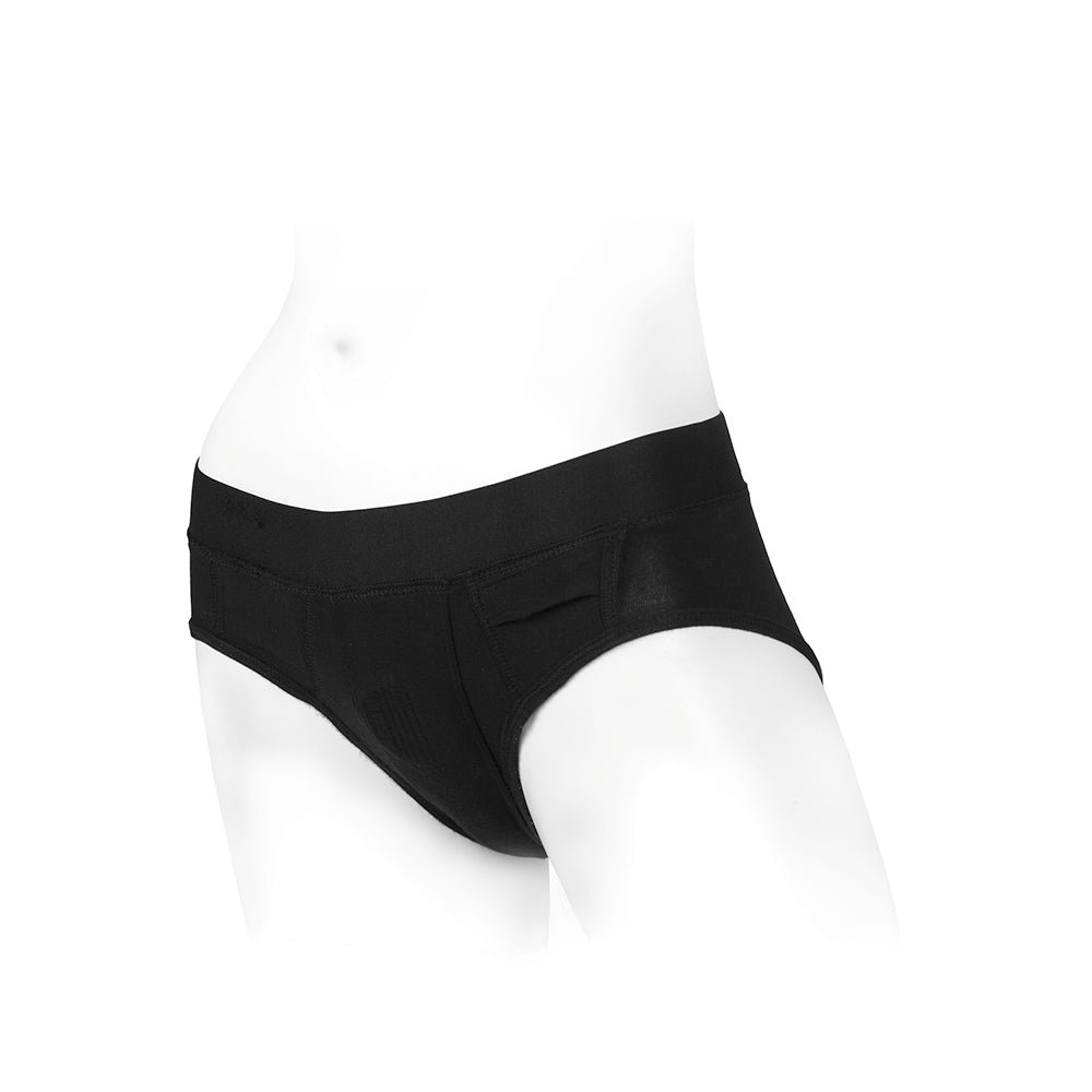 SpareParts Tomboi Rayon Briefs Harness Black Size 2XL - Image 4