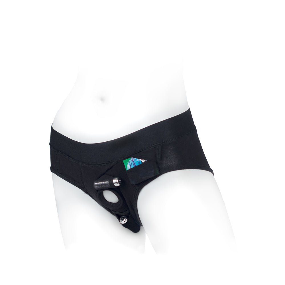 SpareParts Tomboi Rayon Briefs Harness Black Size 2XL - Image 5