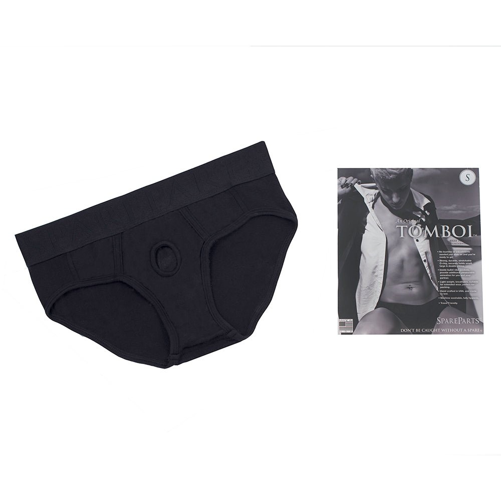 SpareParts Tomboi Rayon Briefs Harness Black Size 2XL - Image 7