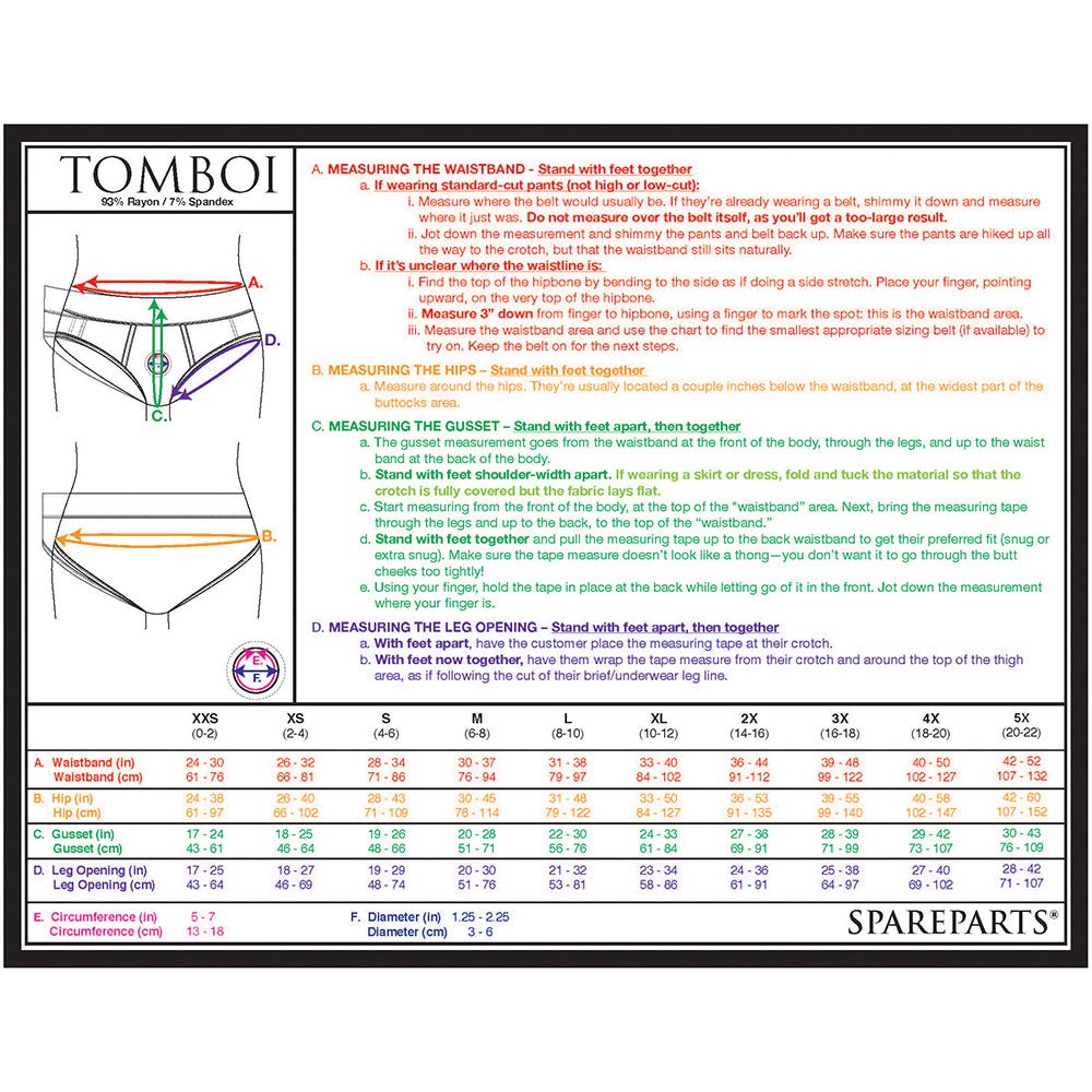 SpareParts Tomboi Rayon Briefs Harness Black Size 2XL - Image 9
