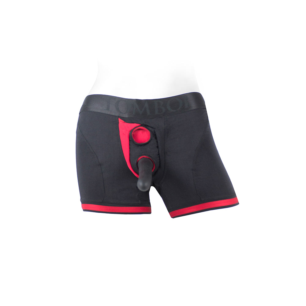 SpareParts Tomboii Nylon Boxer Briefs Harness Black/Red Size S - Image 9