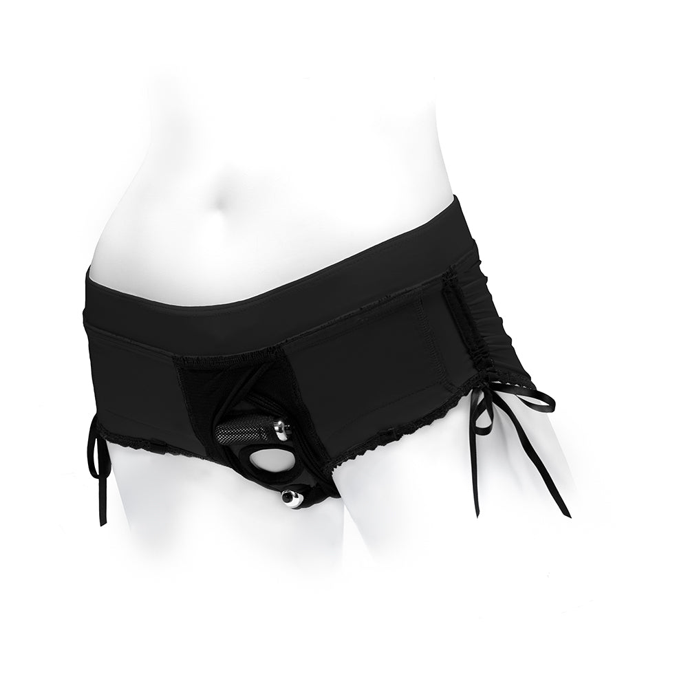 SpareParts Sasha Cinch Booty Short Harness Black Size L - Image 8