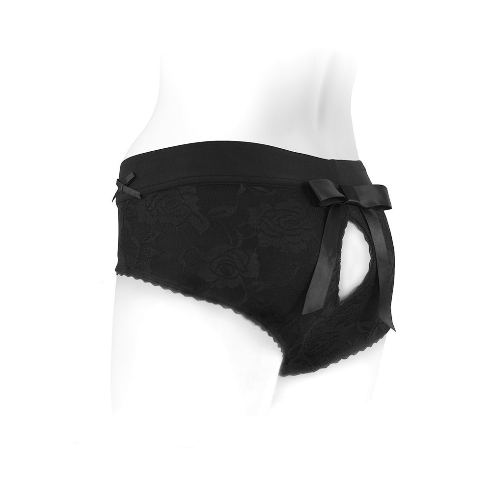 SpareParts Bella Cleavage Booty Short Harness Black Size 2XL - Image 3