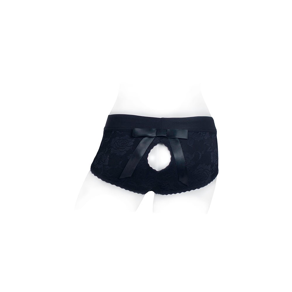SpareParts Bella Cleavage Booty Short Harness Black Size 2XL - Image 5