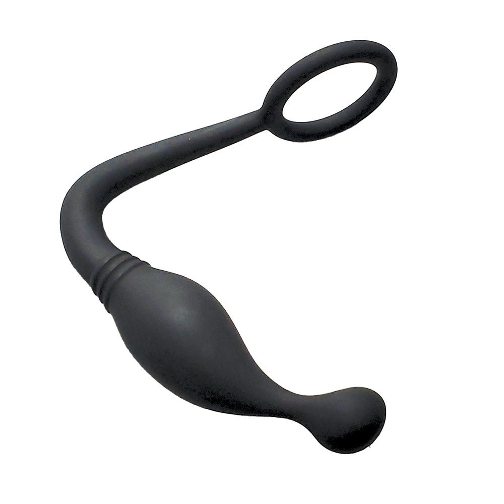 Nasstoys Butts Up P-Spot Pleasure Silicone Cock Ring & Anal Plug Black - Image 4