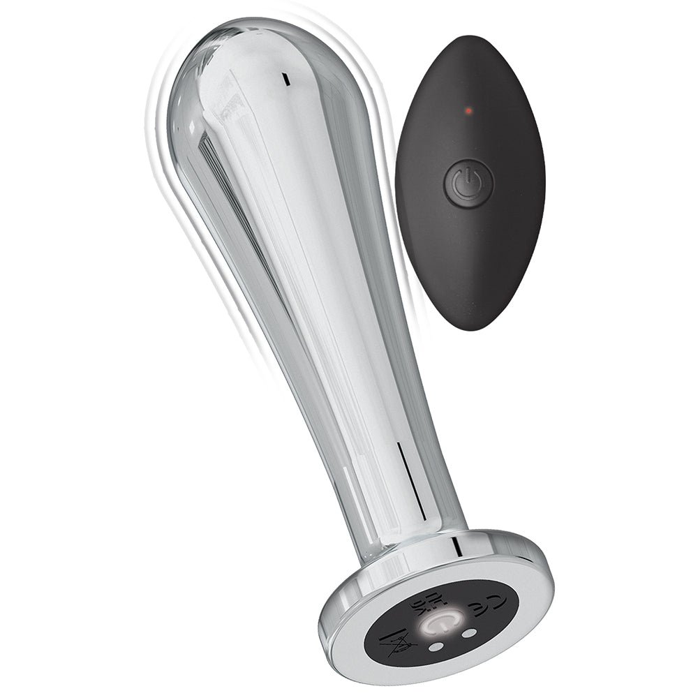 Nasstoys Ass-Sation Remote Vibrating Metal Anal Bulb Silver - Image 2
