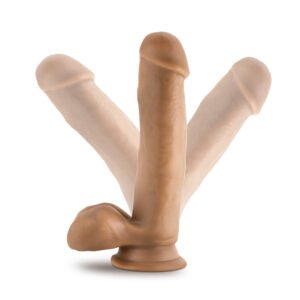 Dr. Skin Dr. Mark 7 in. Dildo with Balls Tan - Image 6