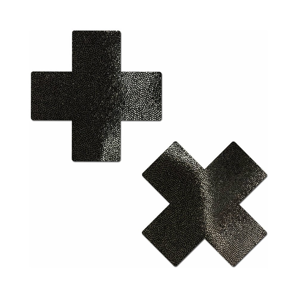 Pastease Everyday Reusable Crosses Pasties Black