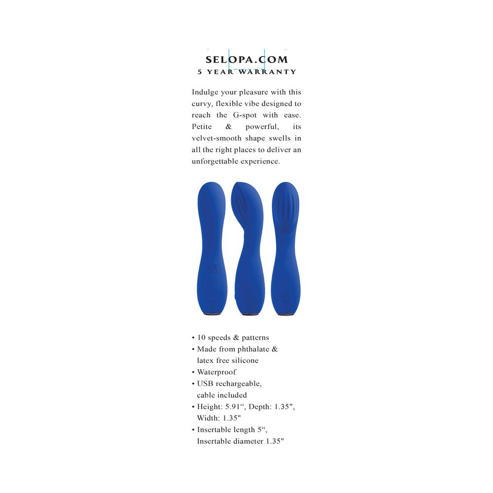 Selopa Sapphire G Rechargeable Vibe Silicone Blue - Image 8