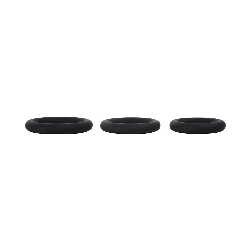Selopa 3 Ring Circus Cock Ring Set Silicone Black - Image 6