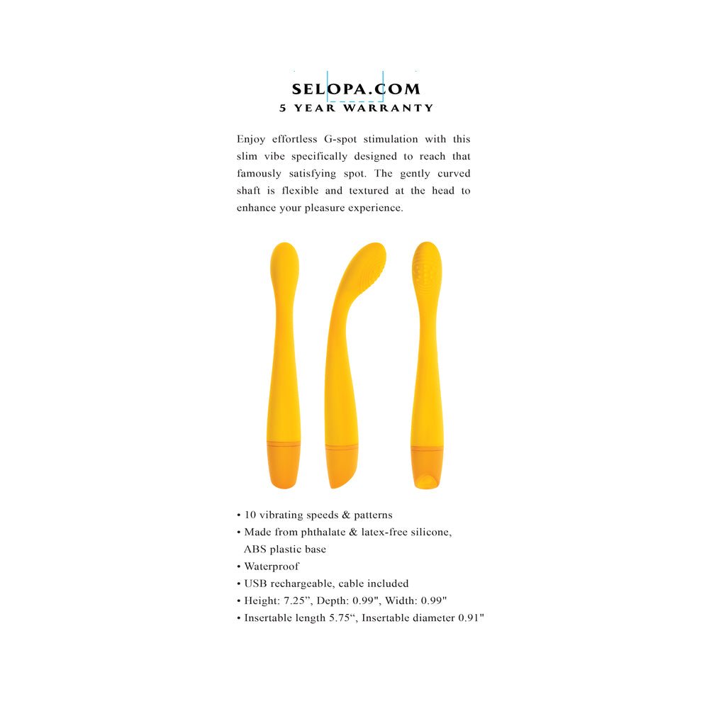 Selopa Lemon Squeeze Rechargeable Vibe Silicone Yellow - Image 8