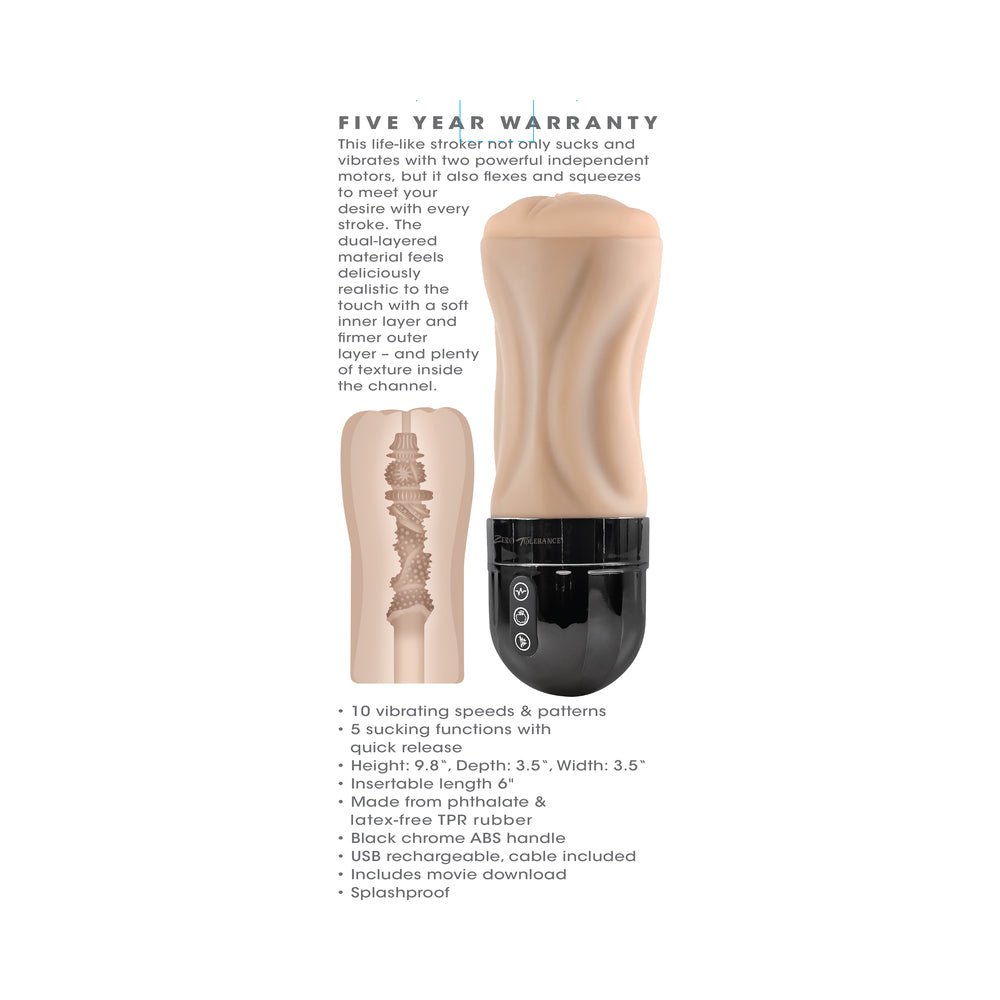 Zero Tolerance Tight Lipped Rechargeable Stroker with Suction Light - Image 10