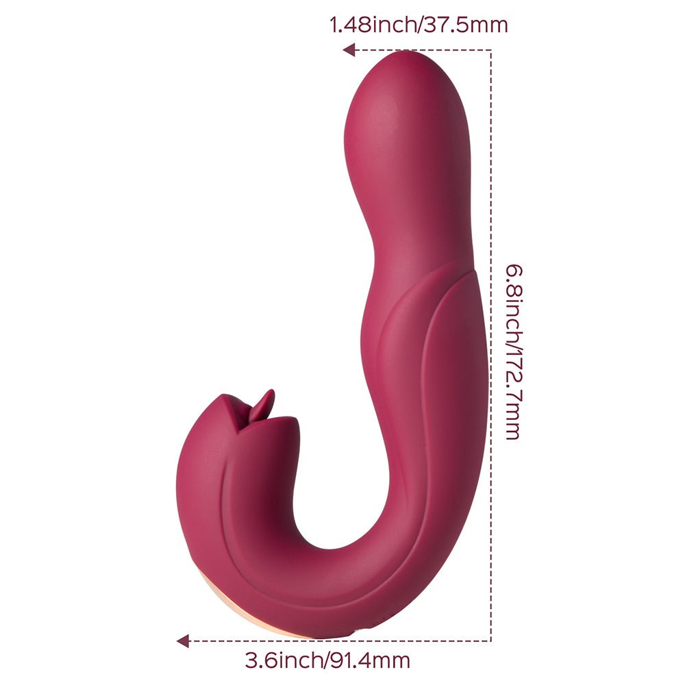 Honey Play Box Joi Pro Rotating Head G-Spot Vibrator and Clit Licker Remote Controlled Maroon - Image 7
