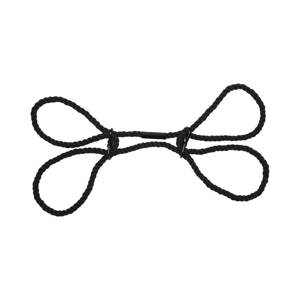 Merci Restrain 6mm Hemp Wrist or Ankle Cuffs Black - Image 3
