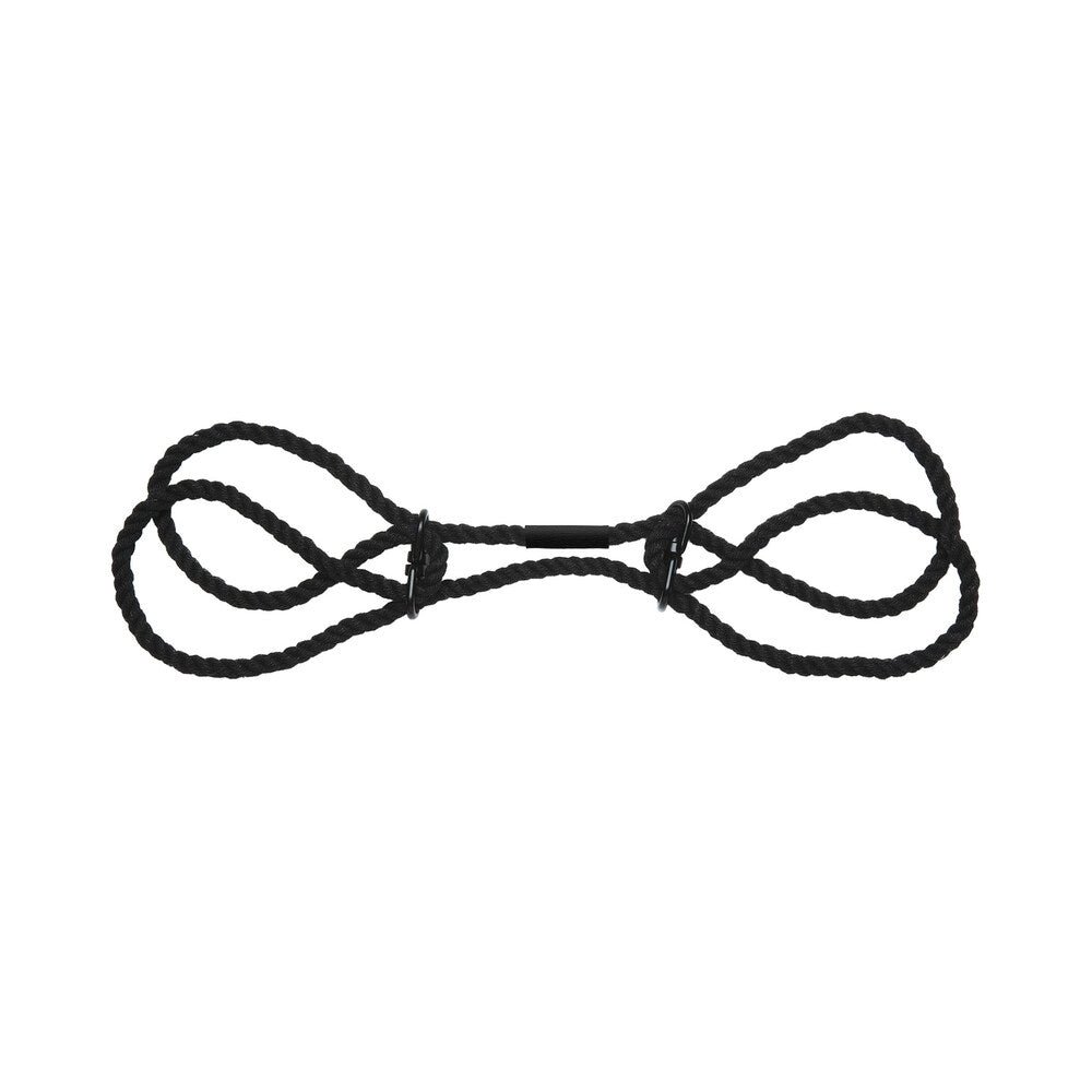 Merci Restrain 6mm Hemp Wrist or Ankle Cuffs Black - Image 4