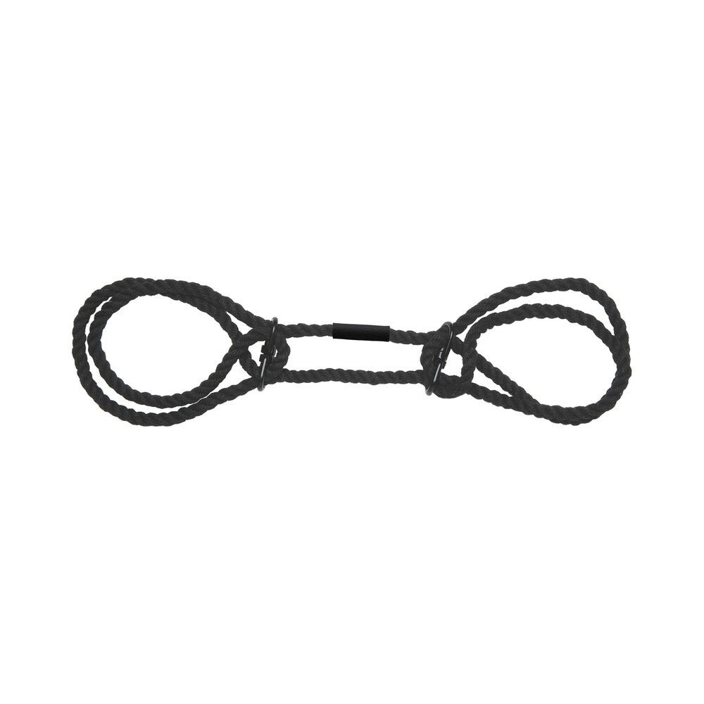 Merci Restrain 6mm Hemp Wrist or Ankle Cuffs Black - Image 5