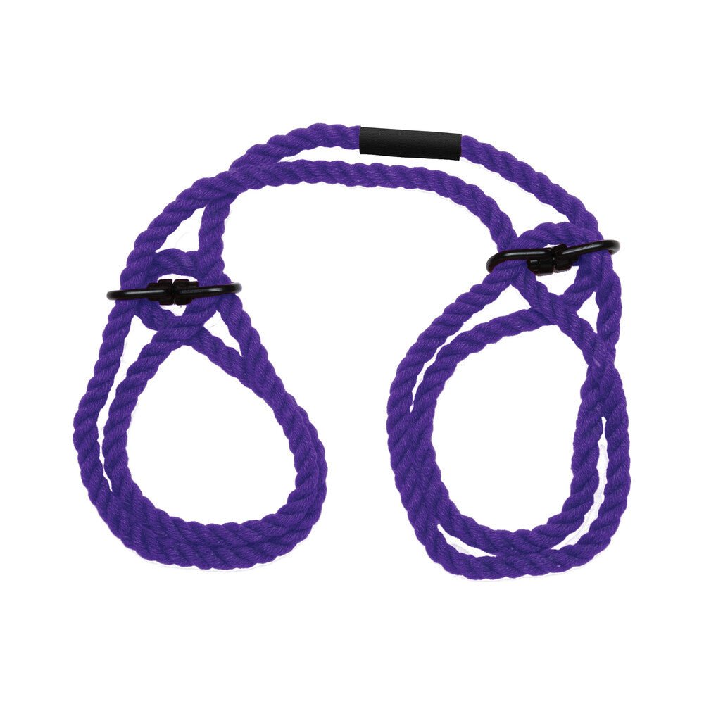 Merci Restrain 6mm Hemp Wrist or Ankle Cuffs Violet - Image 2