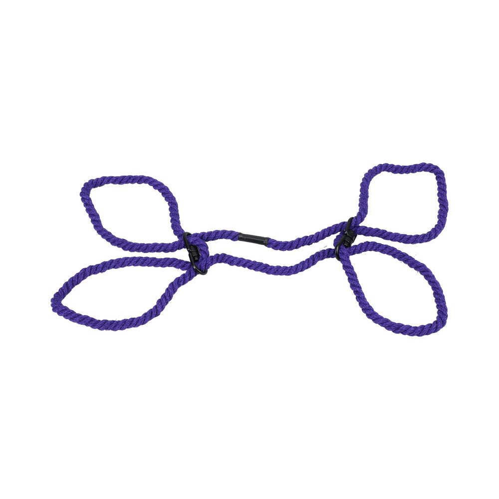 Merci Restrain 6mm Hemp Wrist or Ankle Cuffs Violet - Image 3