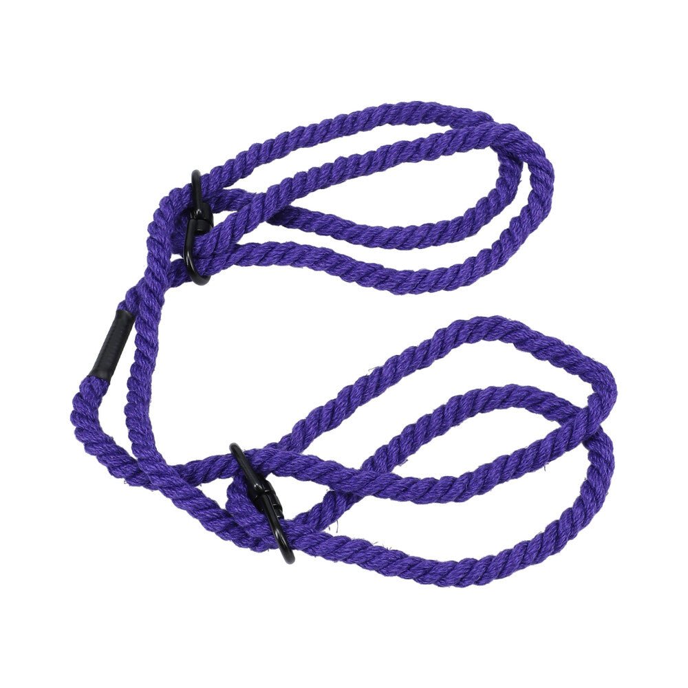 Merci Restrain 6mm Hemp Wrist or Ankle Cuffs Violet - Image 5