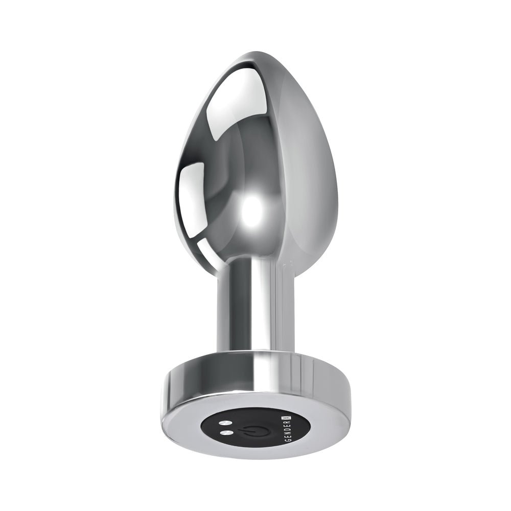 Gender X Rockin'' Metal Plug XL Rechargeable Vibrating Anal Plug Aluminum Silver - Image 3