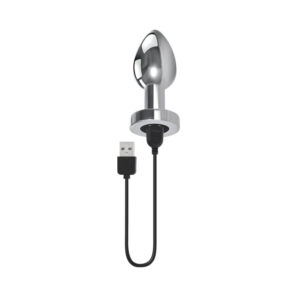 Gender X Rockin'' Metal Plug XL Rechargeable Vibrating Anal Plug Aluminum Silver - Image 6