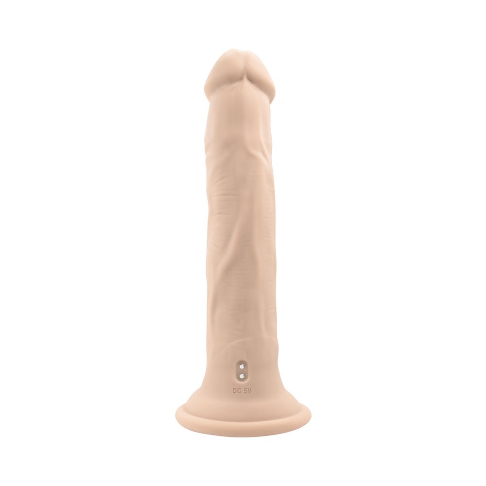 Evolved In Thrust We Trust Rechargeable Silicone Thrusting Vibrating Dildo with Remote Light - Image 5