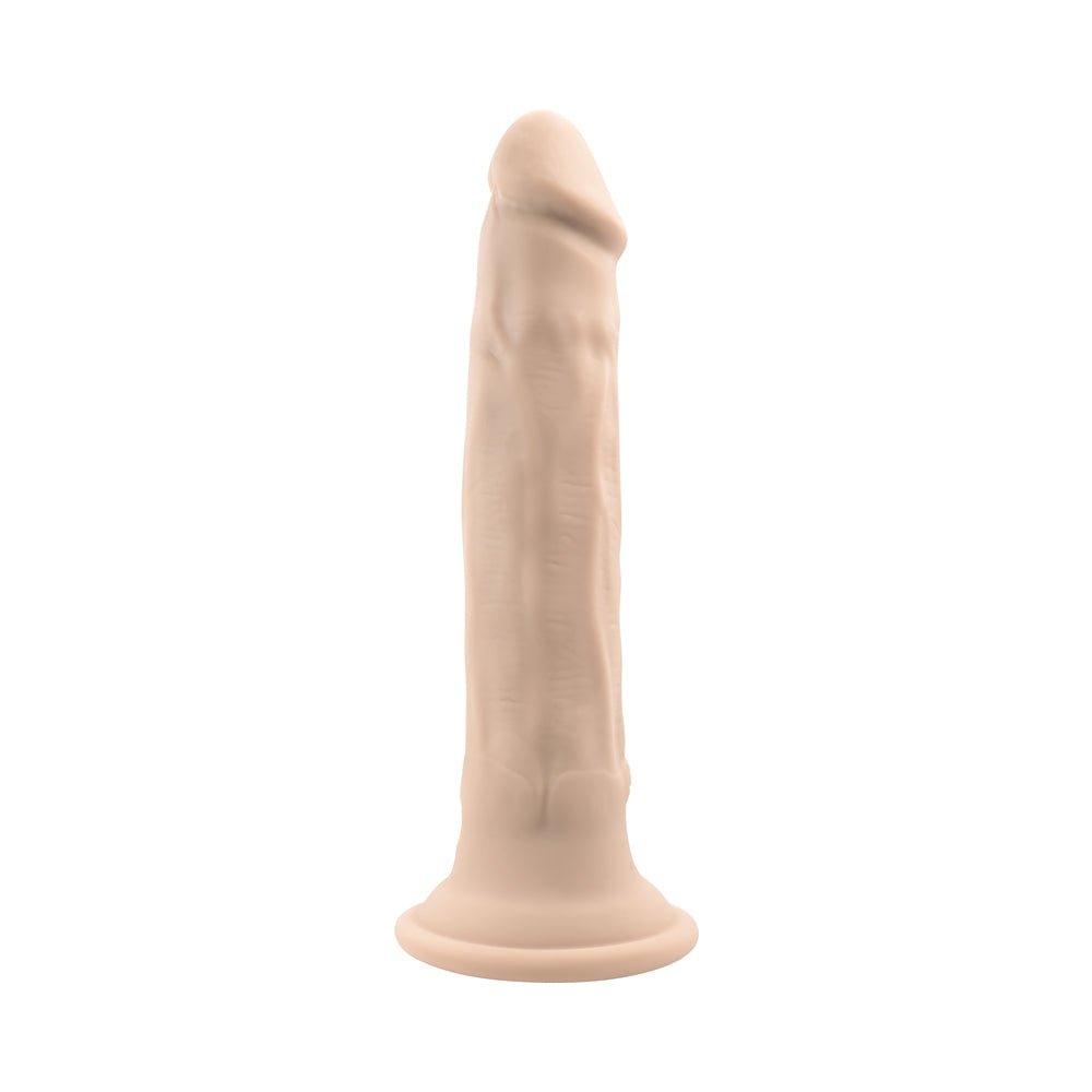 Evolved In Thrust We Trust Rechargeable Silicone Thrusting Vibrating Dildo with Remote Light - Image 6