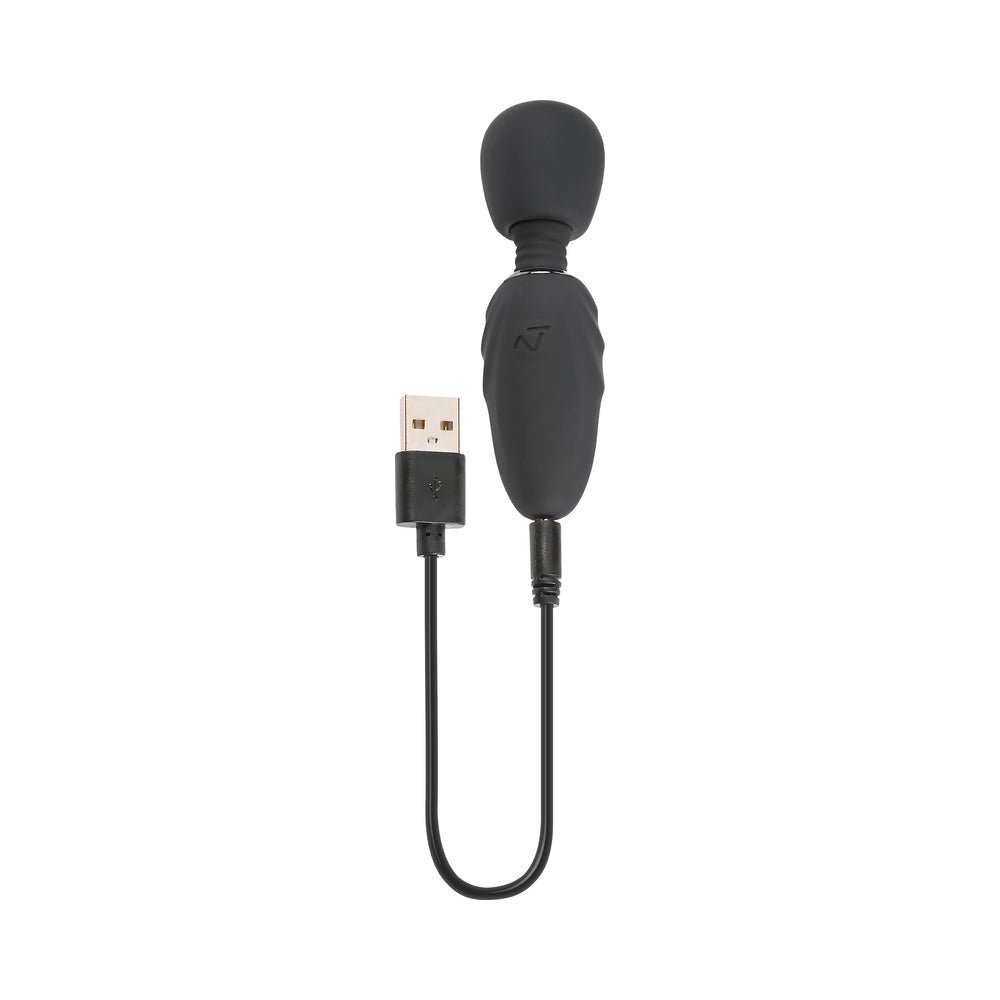 Selopa Buzz One Out Rechargeable Silicone Mini Wand Vibrator Black - Image 7