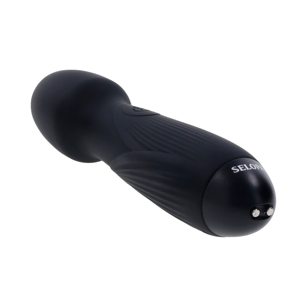 Selopa Power Trip Rechargeable Vibrating Wand Silicone Black - Image 3