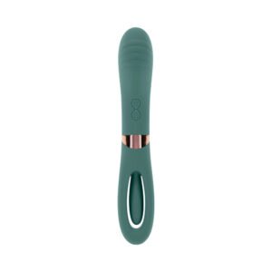 Alternative view of Evolved Chick Flick Rechargeable Vibrator with Flicker Silicone Mint