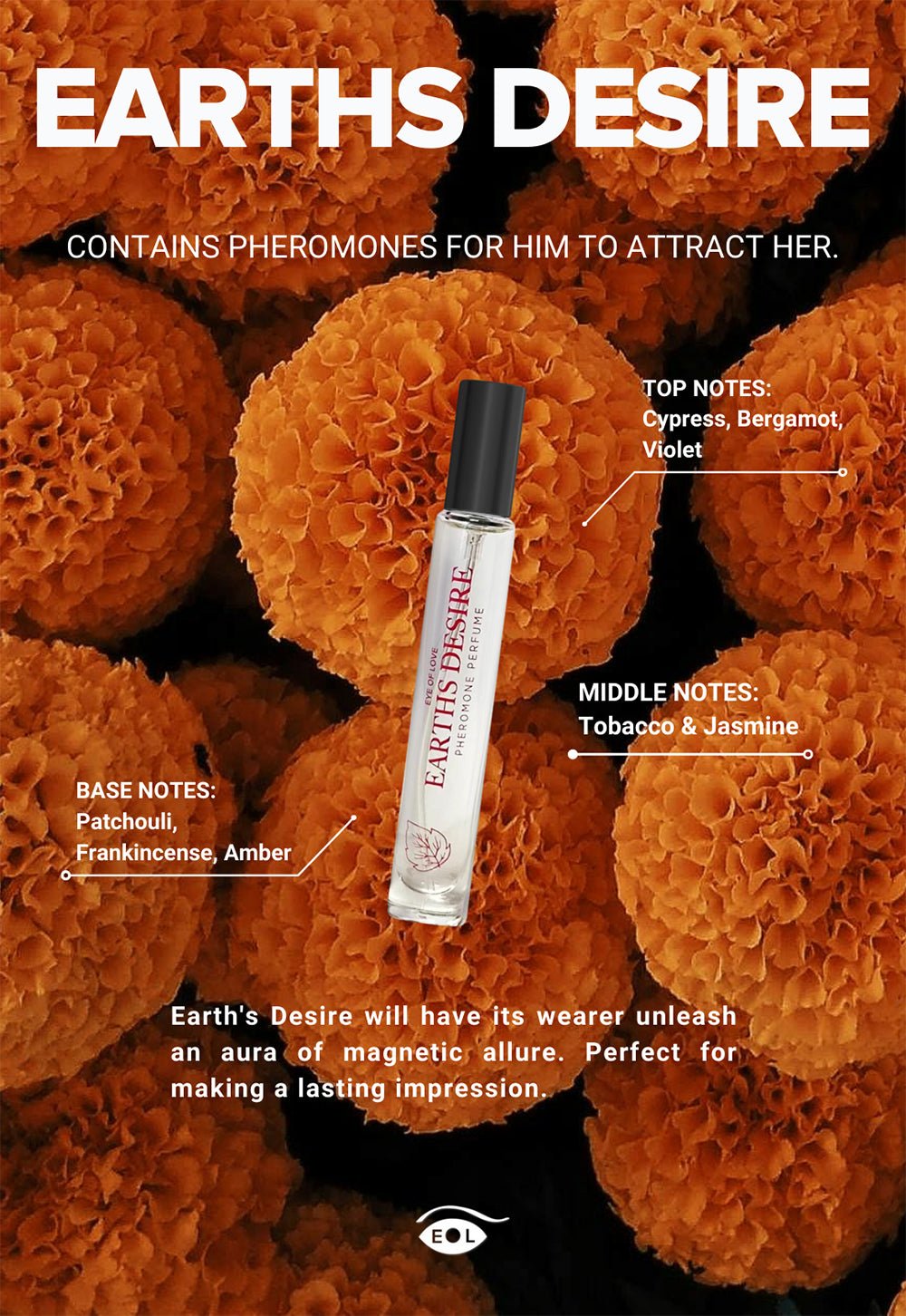 Eye of Love Bloom Attract Her Pheromone Parfum Earth''s Desire 0.34 oz. - Image 3