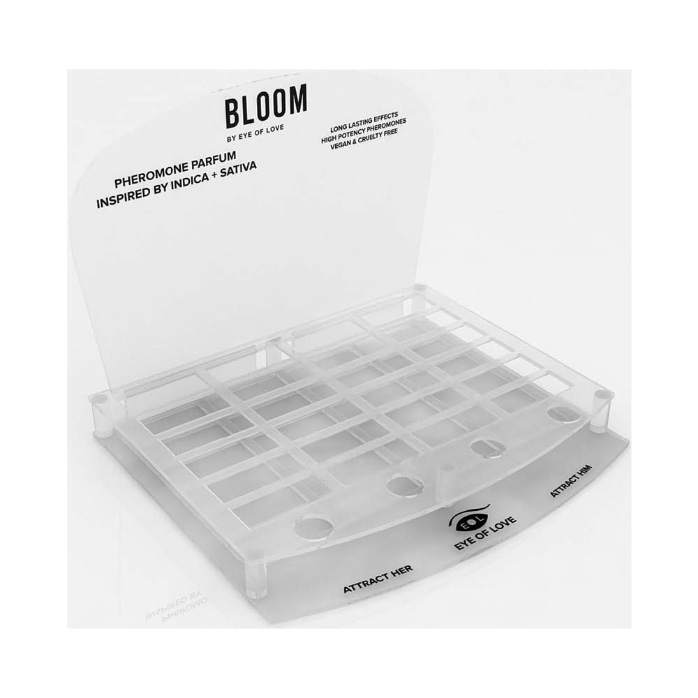 Eye of Love Bloom Pheromone 10 ml Display 4x6 Prepack with Testers - Acrylic - Image 2