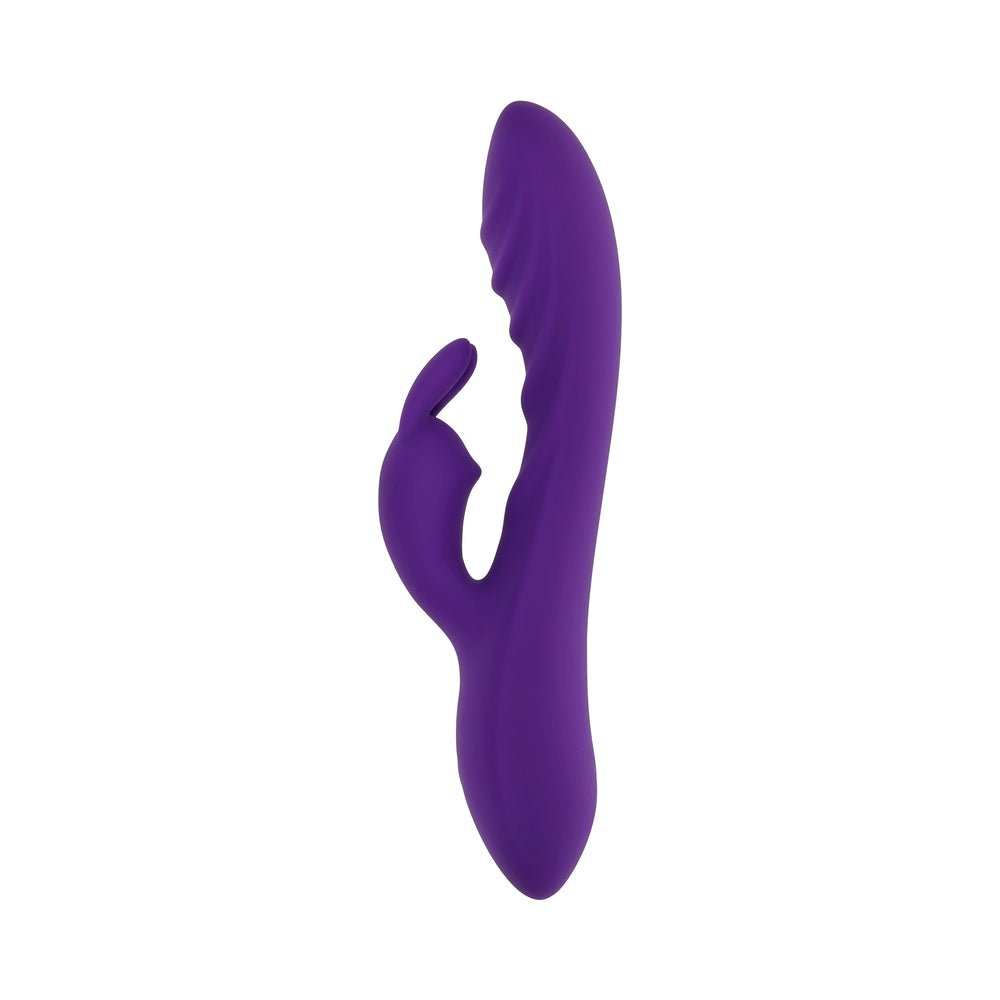 Evolved Wavy Rabbit Rechargeable Dual Stimulator Silicone Purple - Image 2