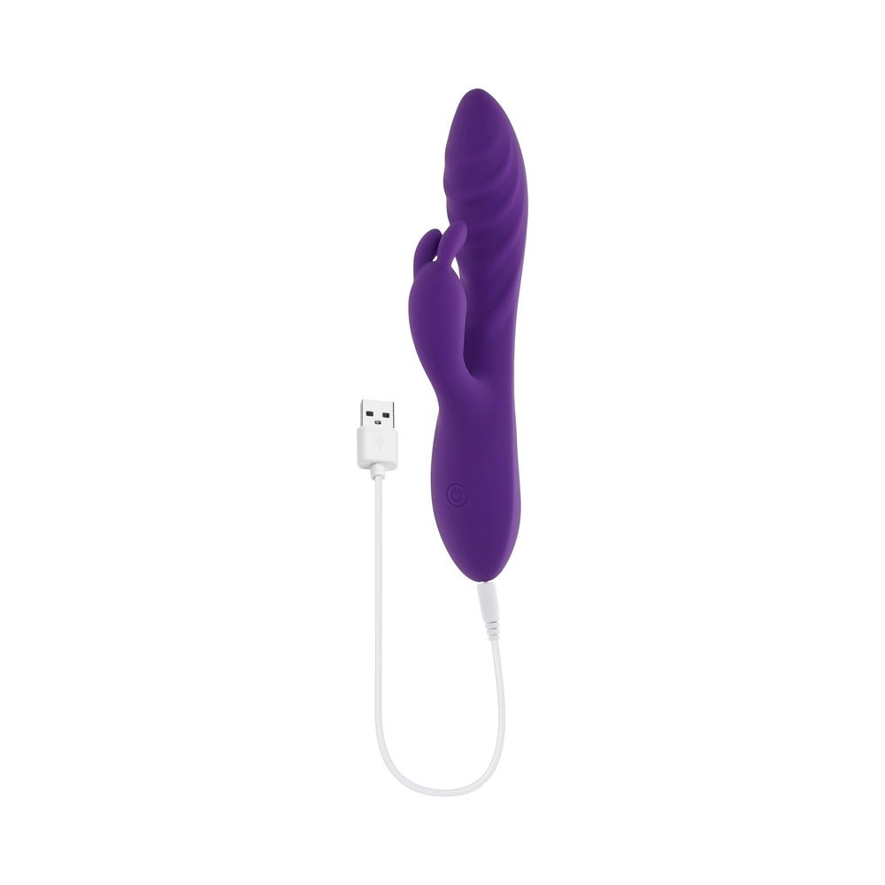 Evolved Wavy Rabbit Rechargeable Dual Stimulator Silicone Purple - Image 7